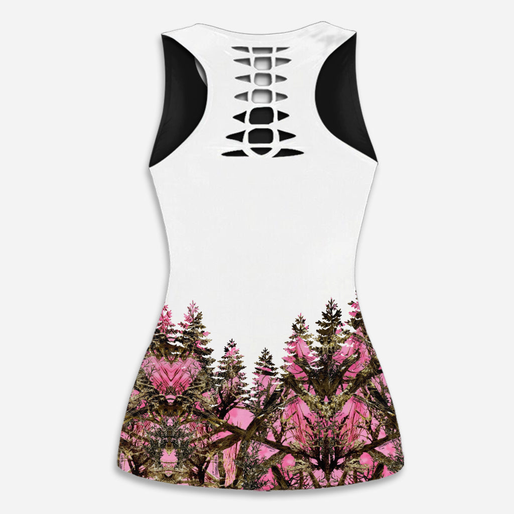 Hiking Girl - Personalized Hiking Hollow Tank Top and Leggings