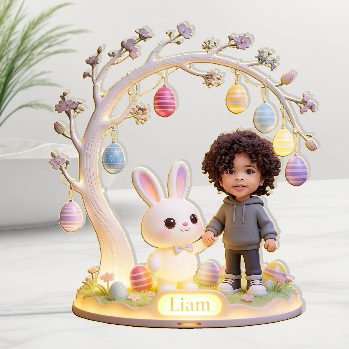 Custom Any Photo Best Easter Gift - Personalized Kid Acrylic LED Night Light