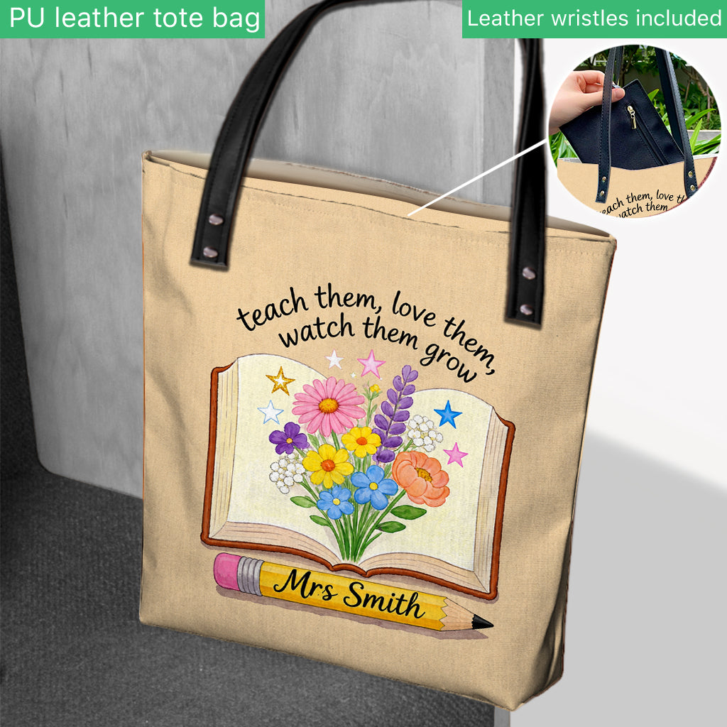 Teacher Gifts Boho Kraft - Personalized Teacher Tote Bag