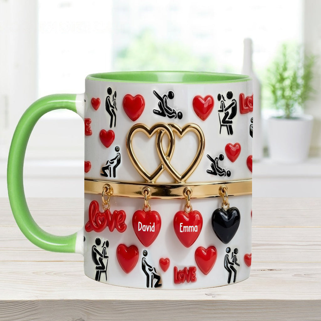 Funny Gift For Couple - Personalized Couple Accent Mug & Coaster