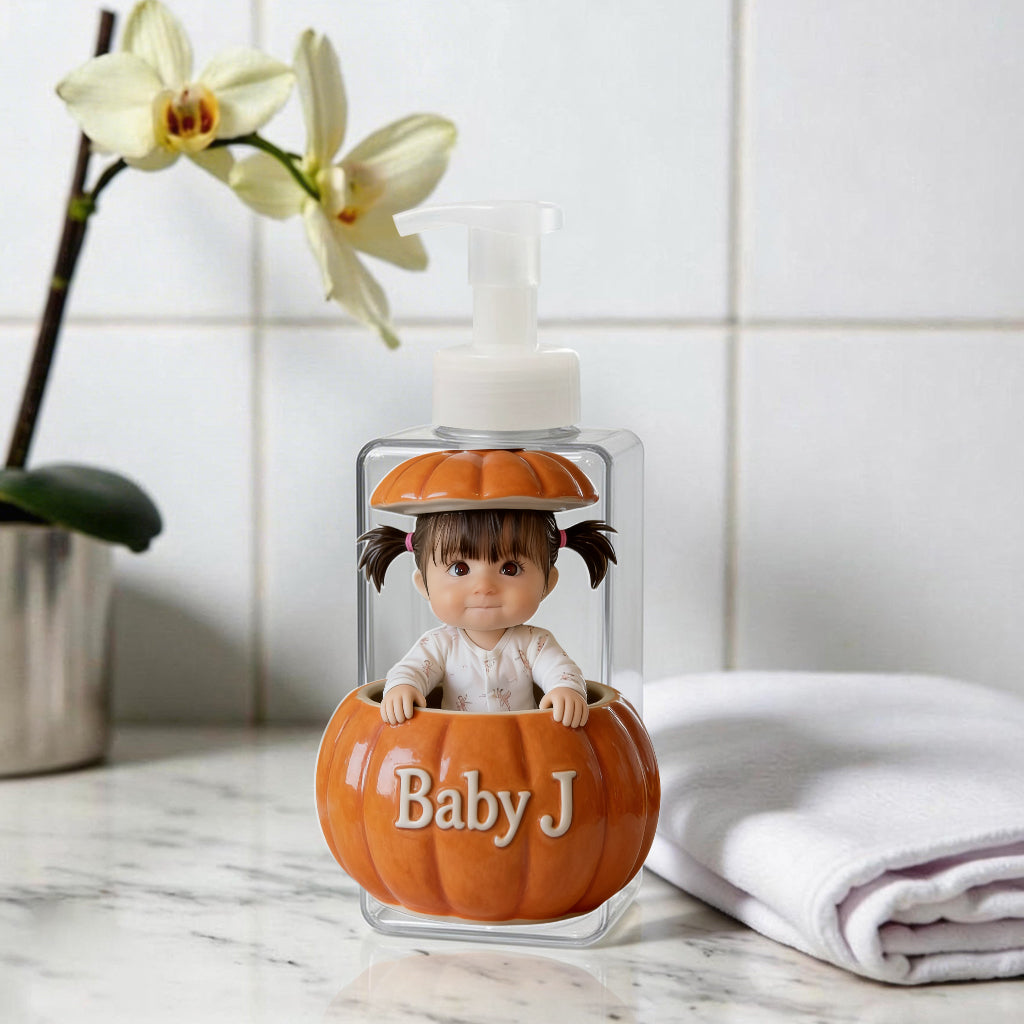 Pumpkin Peek-A-Boo - Personalized Kid Pump Dispenser