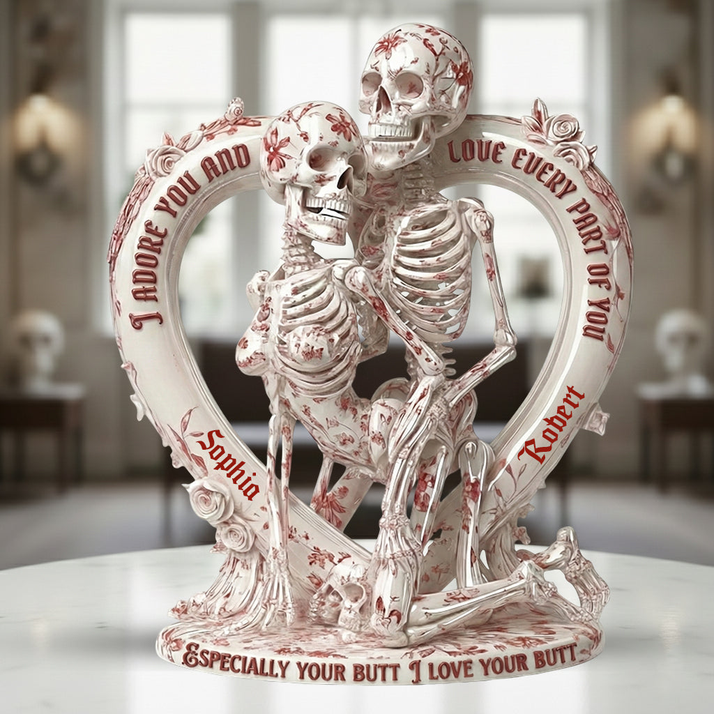 Toile de Jouy Skeleton - Personalized Skull Custom Shaped Acrylic Plaque