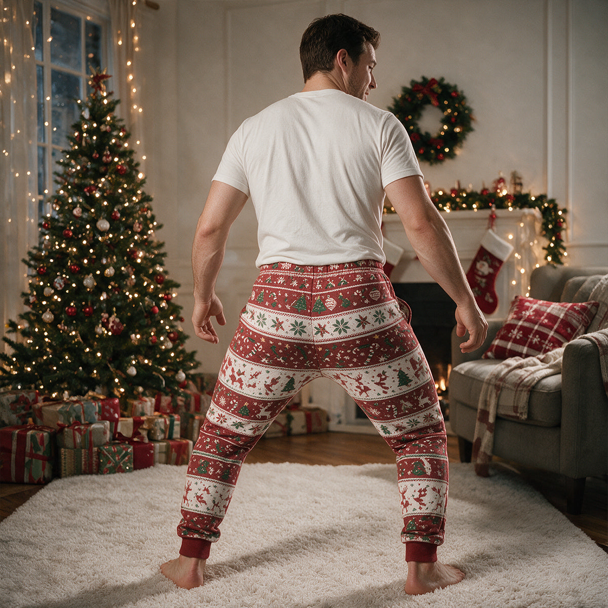 Funny Body Part Couple Gift - Personalized Spicy Couple Unisex Sweatpants