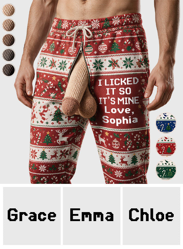 Funny Body Part Couple Gift - Personalized Spicy Couple Unisex Sweatpants