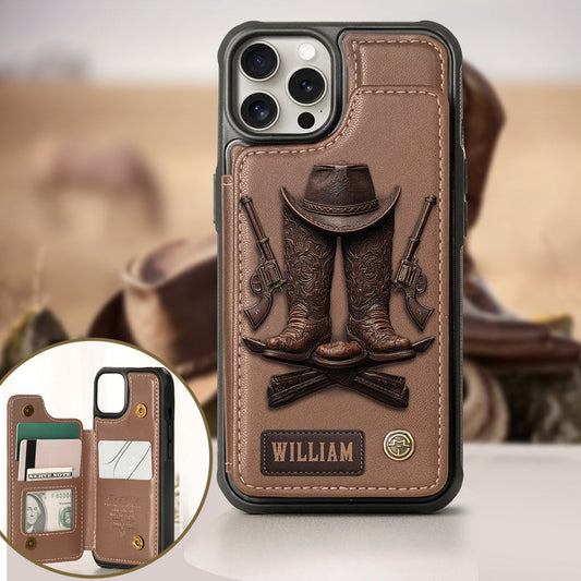 Western Spirit - Personalized Western Outfit Wallet Phone Case