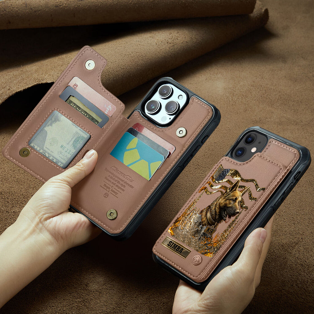 Love My Dog - Personalized German Shepherd Dog Wallet Phone Case