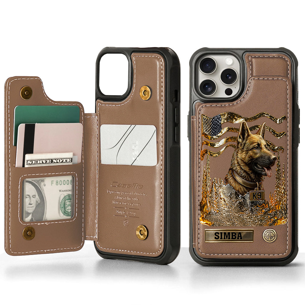 Love My Dog - Personalized German Shepherd Dog Wallet Phone Case