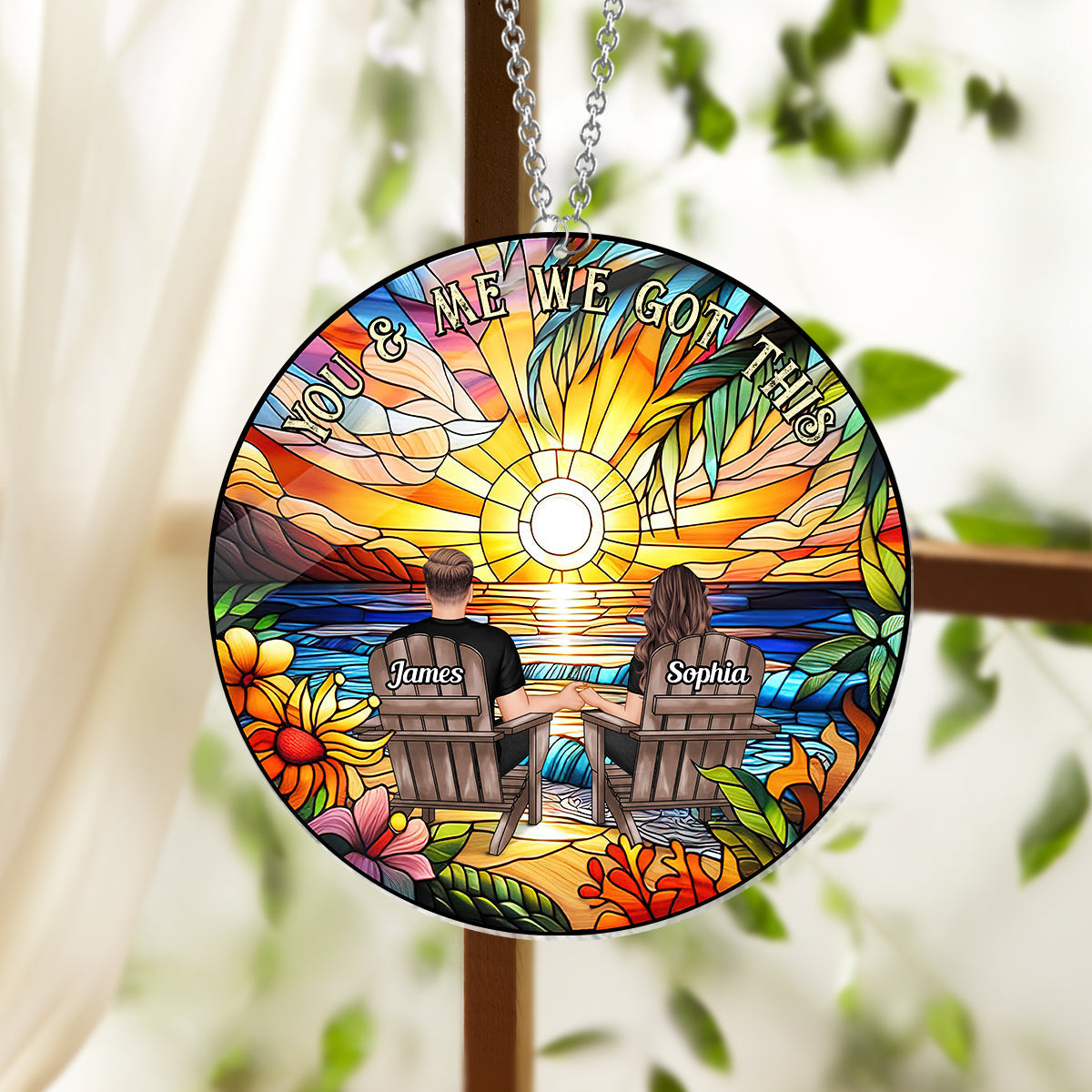 You And Me We Got This - Personalized Couple Window Hanging Suncatcher Ornament