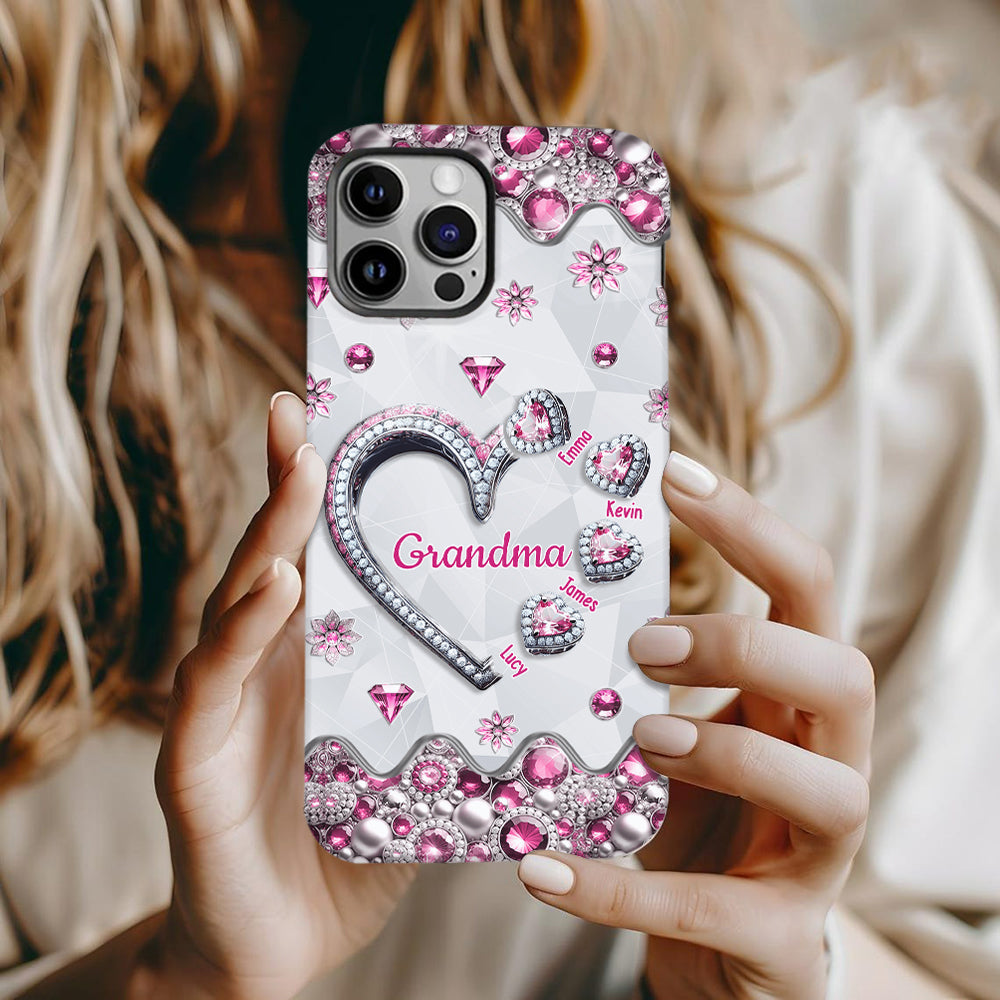 Grandma's Sweethearts Gift For Grandma, Mom,.. - Personalized Grandma Full Print Phone Case