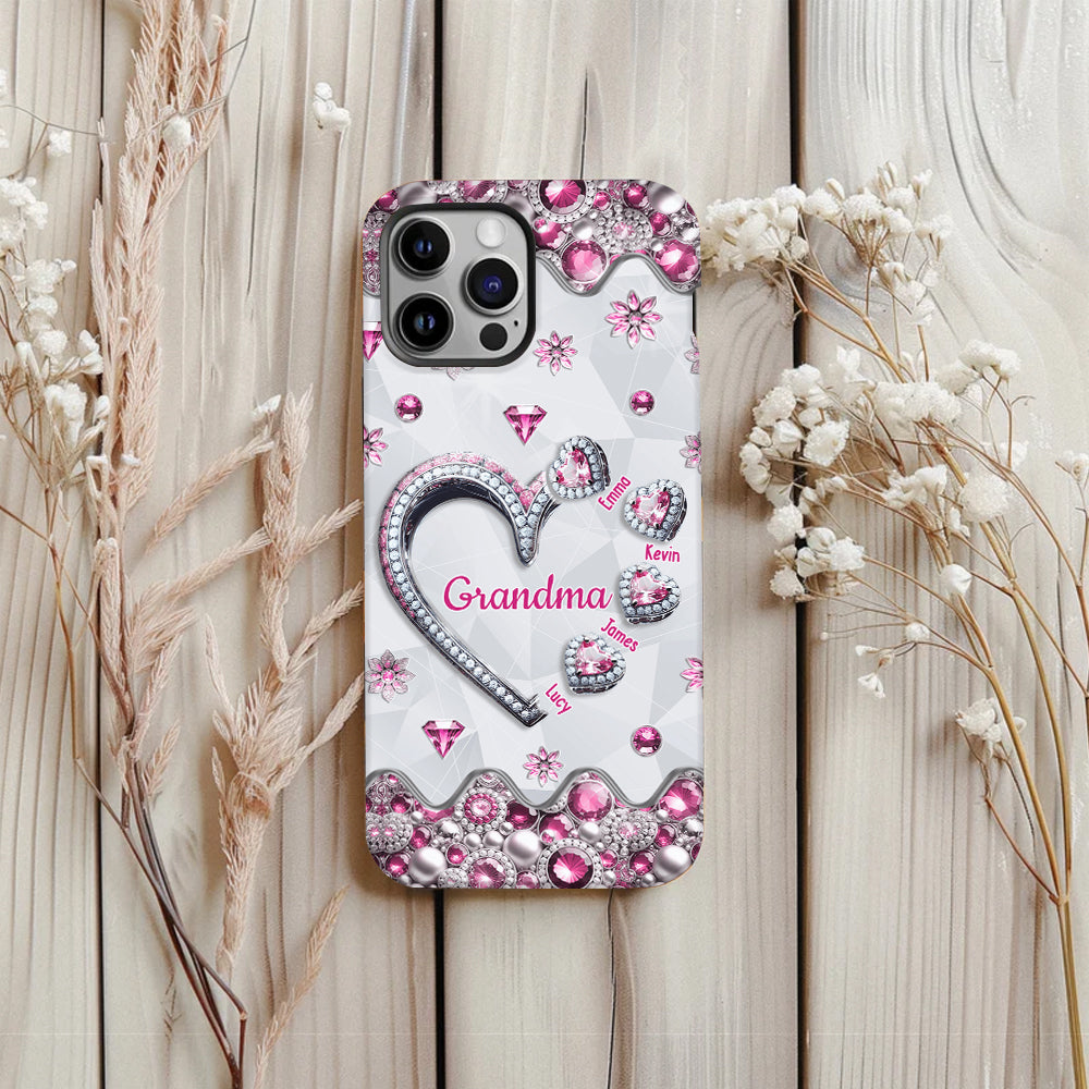Grandma's Sweethearts Gift For Grandma, Mom,.. - Personalized Grandma Full Print Phone Case