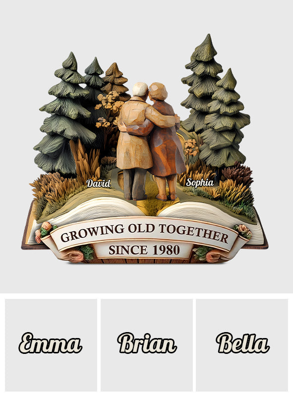 Growing Old Together - Personalized Couple Custom Shaped Acrylic Plaque