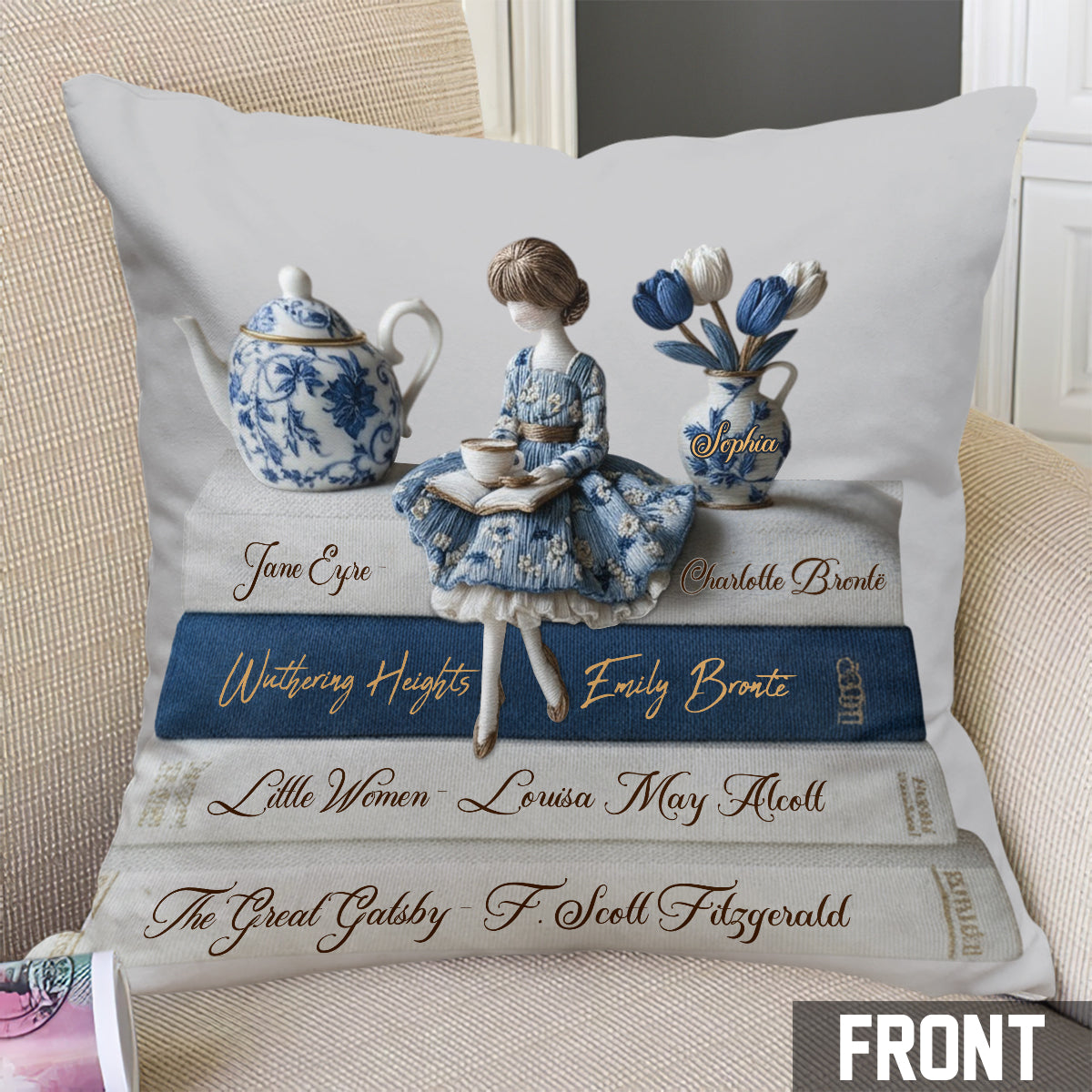 Love Books - Personalized Book Throw Pillow