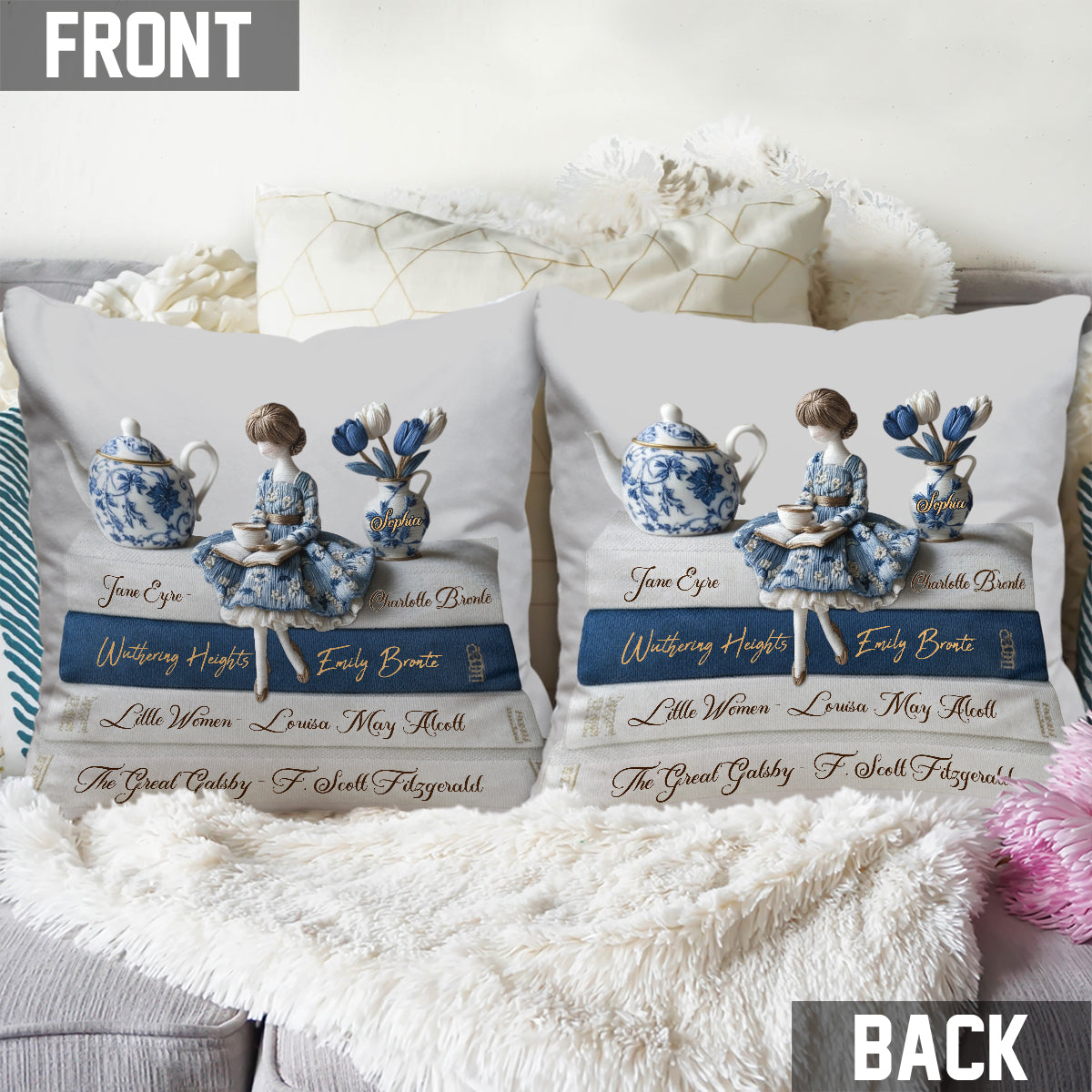 Love Books - Personalized Book Throw Pillow