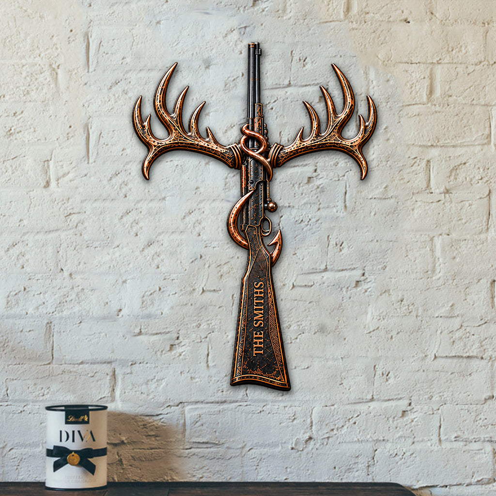 God Made A Hunter - Personalized Hunting 3D Printed Cut Metal Sign
