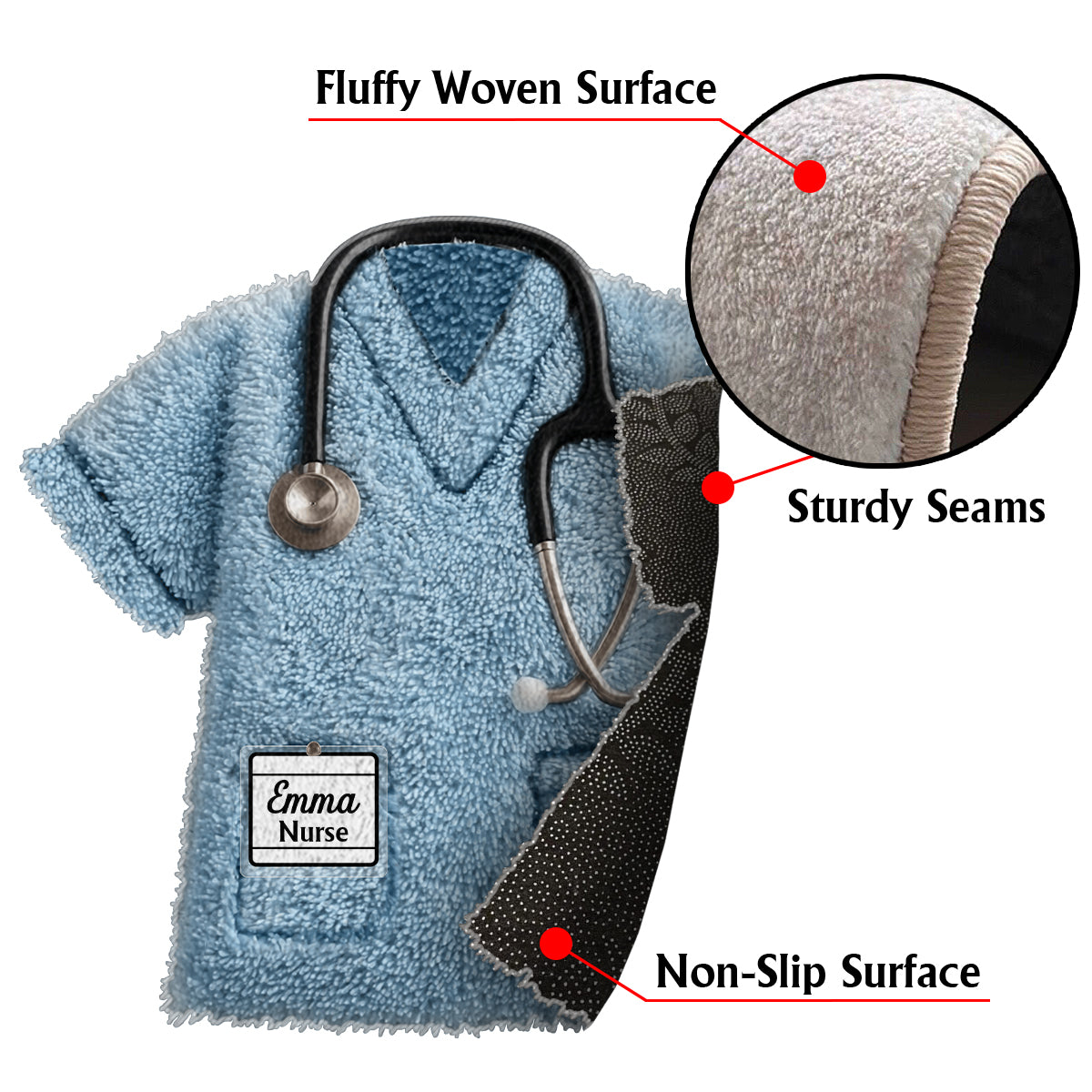 Best Nurse Ever - Personalized Nurse Non-Slip Tufted Rug