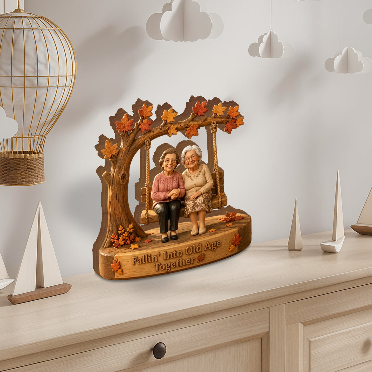 Bestie Gift - Personalized Bestie Custom Shaped Wood Plaque