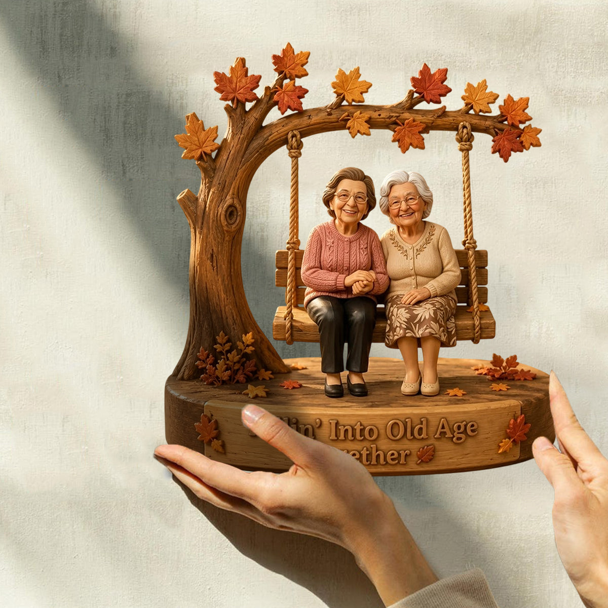 Bestie Gift - Personalized Bestie Custom Shaped Wood Plaque