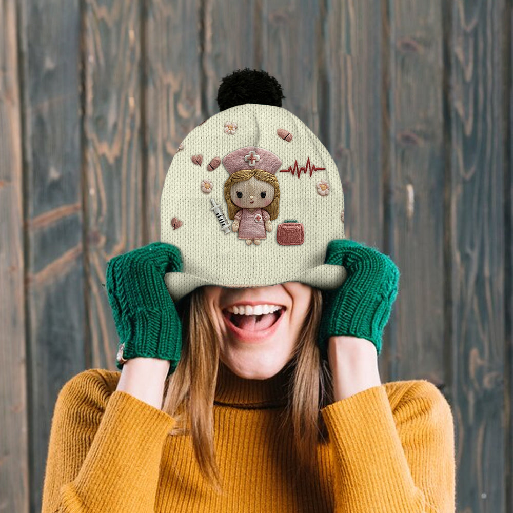 Cute Medical - Personalized Nurse Beanie Hat