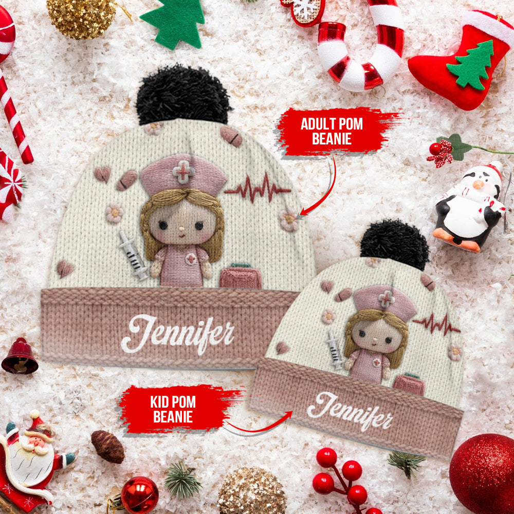 Cute Medical - Personalized Nurse Beanie Hat