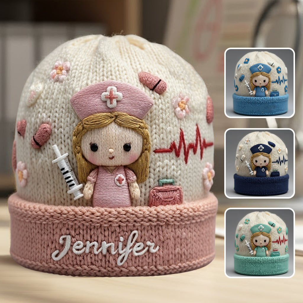 Cute Medical - Personalized Nurse Beanie Hat