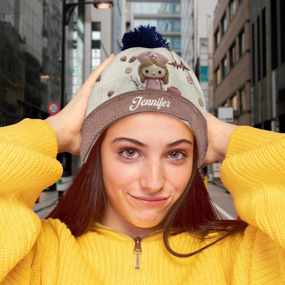 Cute Medical - Personalized Nurse Beanie Hat