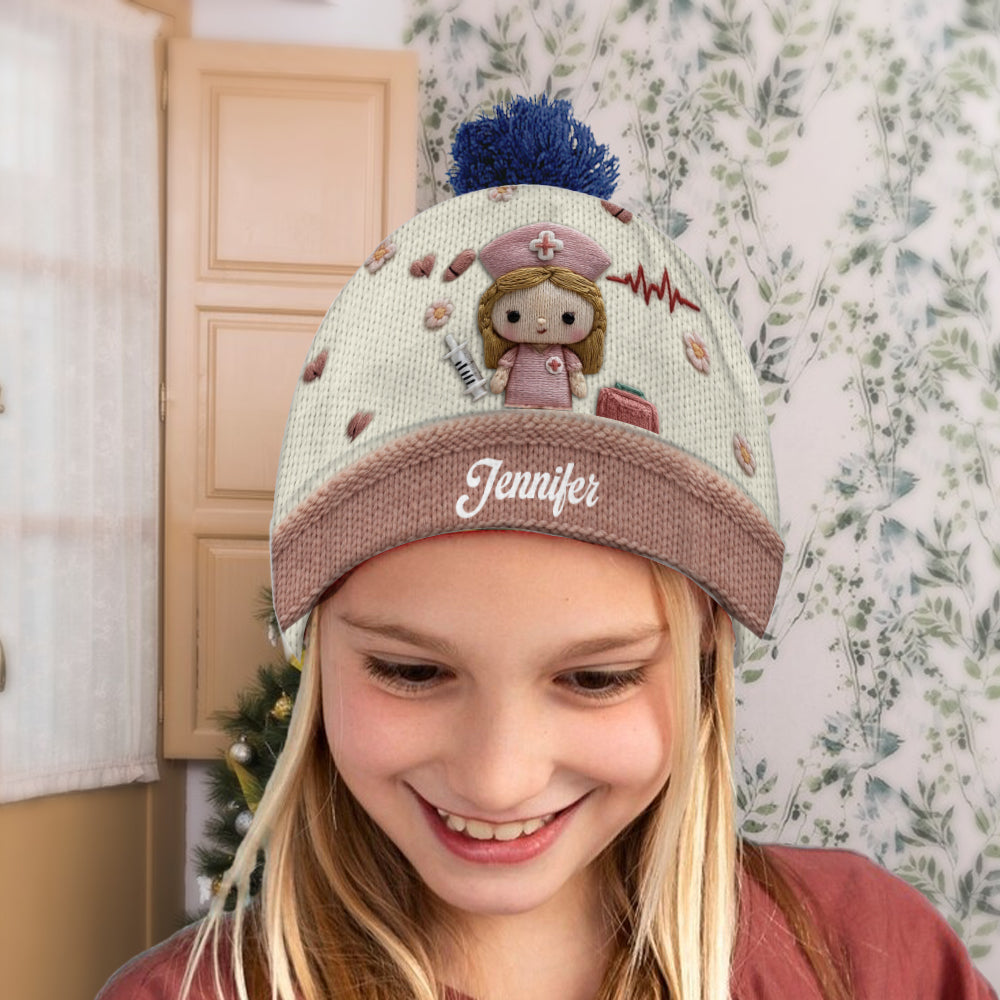Cute Medical - Personalized Nurse Beanie Hat