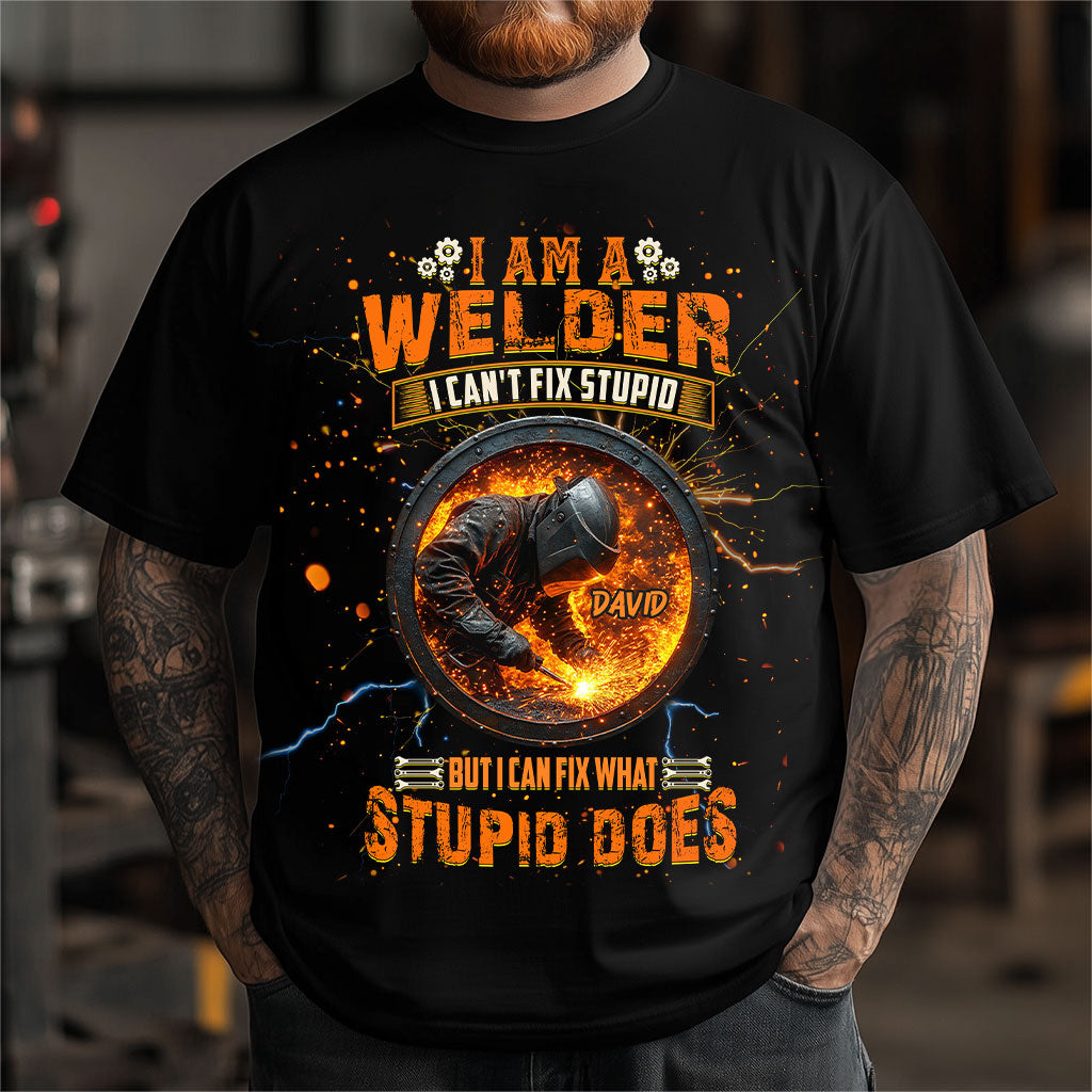 Gift For Welder Man - Personalized Welder T-shirt And Hoodie