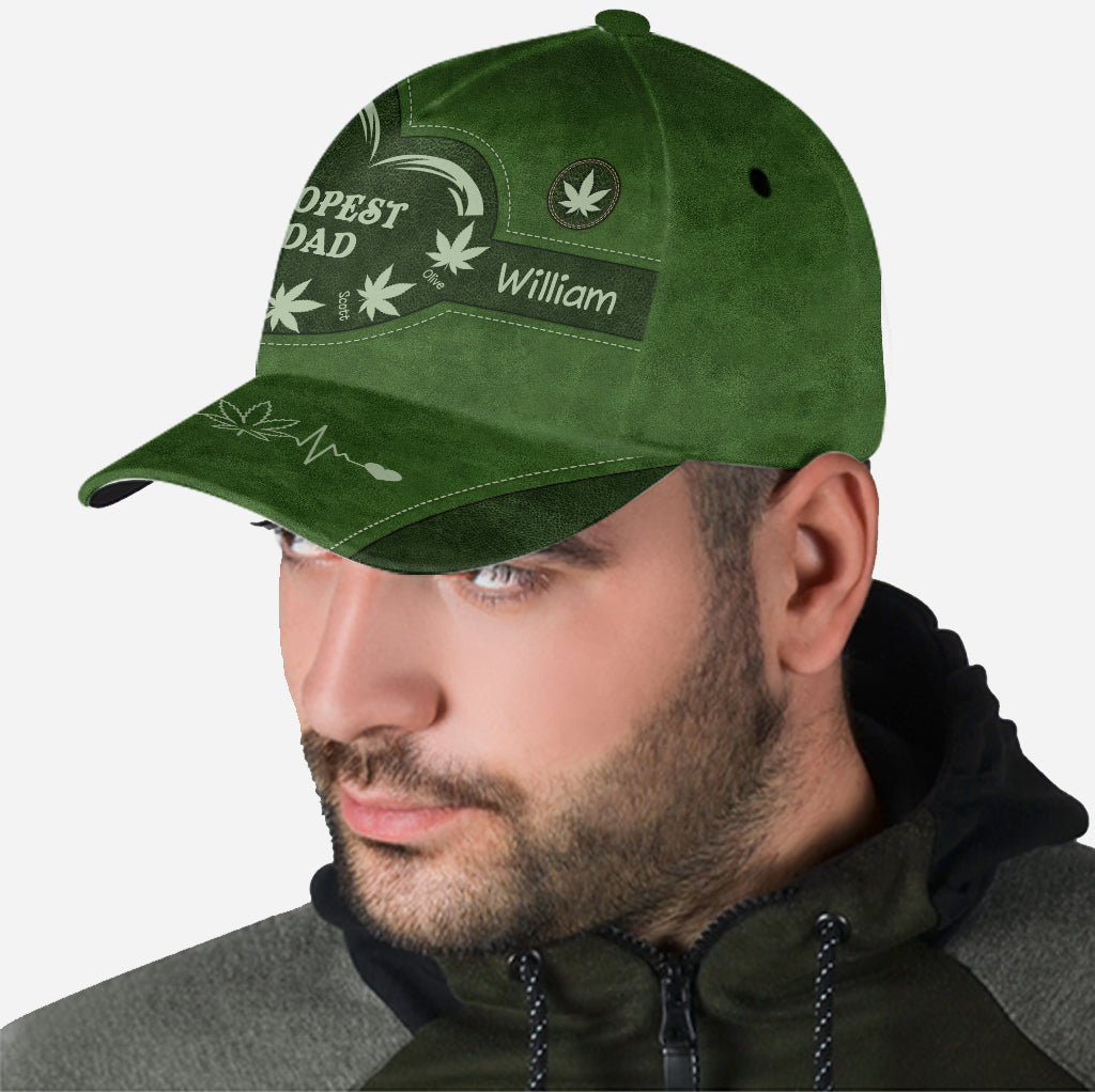 Dopest Dad Ever - Personalized Weed Classic Cap