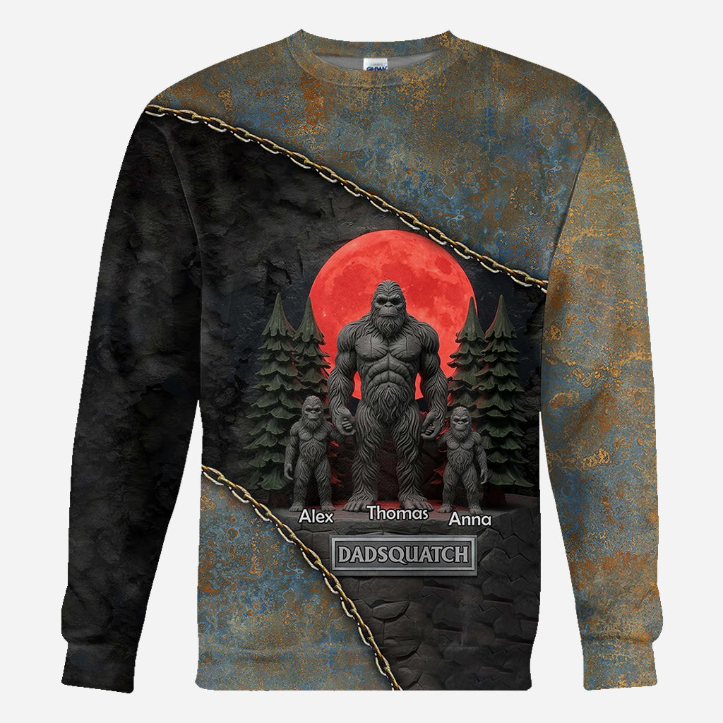 Like A Dad Just Way More Squatchy Gift For Dad, Grandpa - Personalized Father All Over Shirt