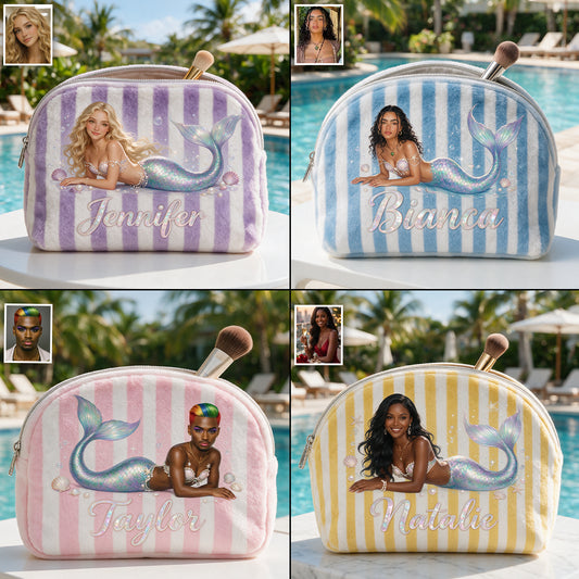 Makeup Bag Travel Pouch - Personalized Makeup Plush Pouch