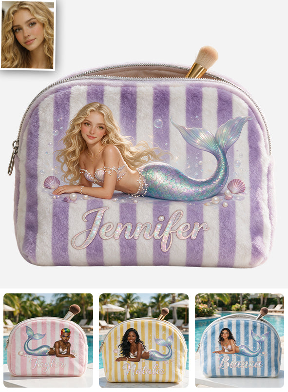 Makeup Bag Travel Pouch - Personalized Makeup Plush Pouch