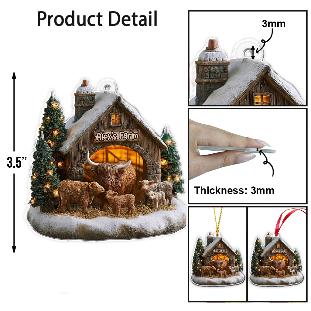 Niedliche Hochlandrinder – Personalisierter Hochlandrind-Anhänger