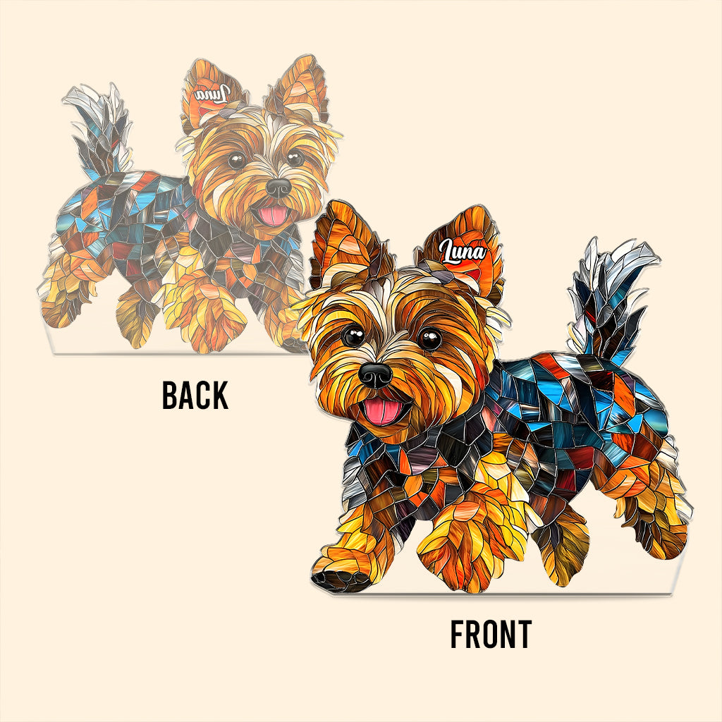 I Love My Dog - Personalized Dog Custom Shaped Acrylic Plaque