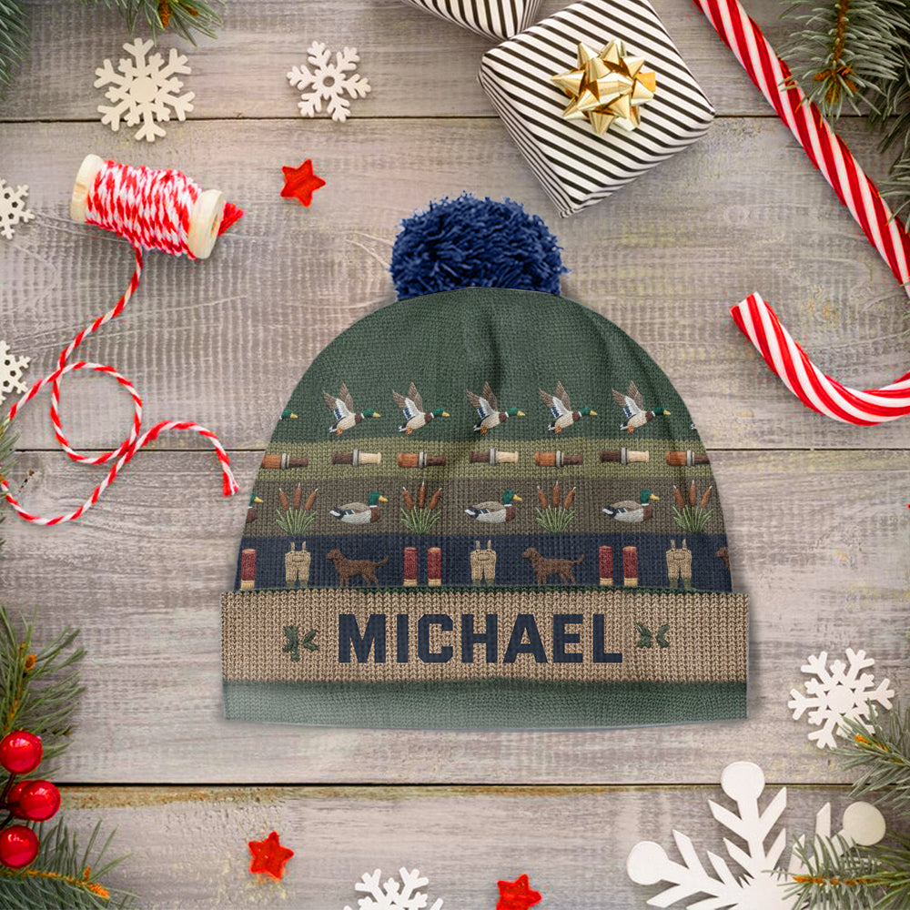 Duck Hunting Season - Personalized Hunting Beanie Hat