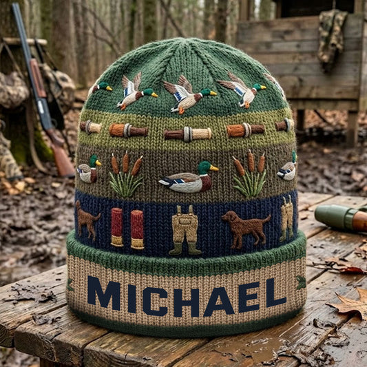 Duck Hunting Season - Personalized Hunting Beanie Hat