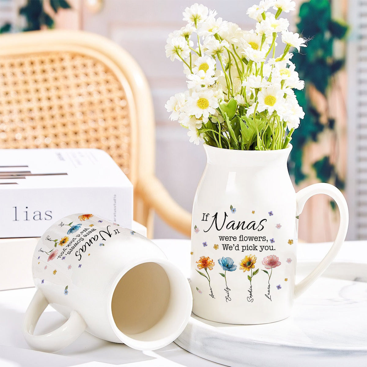 If Nanas Were Flowers - Personalized Grandma Ceramic Flower Vase