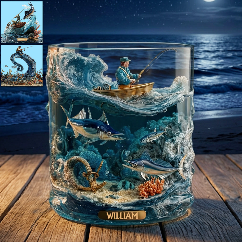 Everything Will Kill You so Choose Something Fun - Personalized Fishing Whiskey Glass