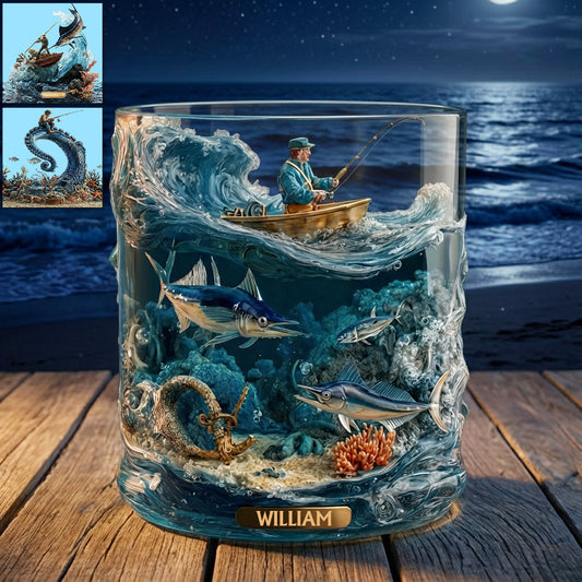 Everything Will Kill You so Choose Something Fun - Personalized Fishing Whiskey Glass