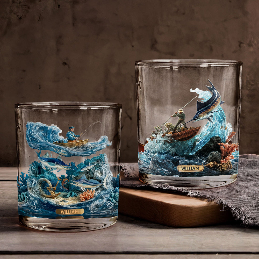 Everything Will Kill You so Choose Something Fun - Personalized Fishing Whiskey Glass