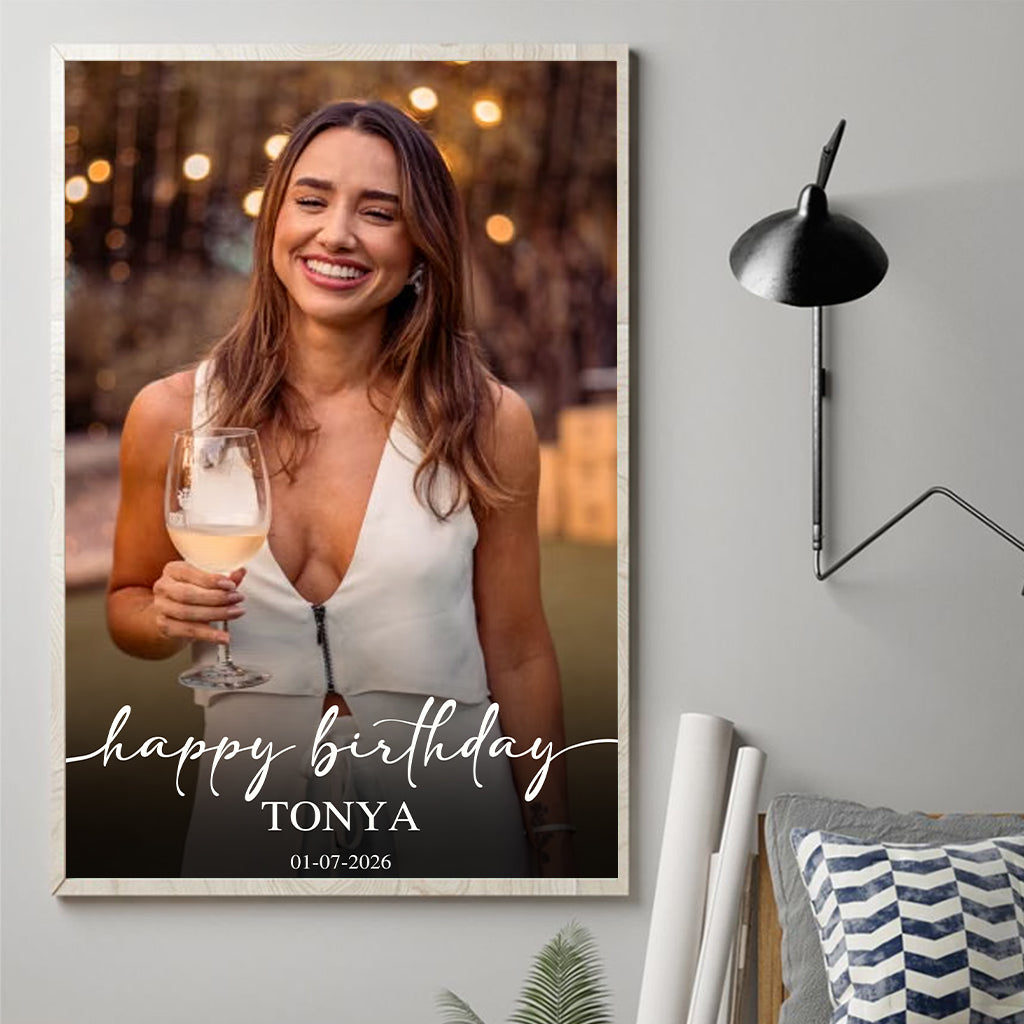 Happy Birthday - Personalized Birthday Canvas And Poster