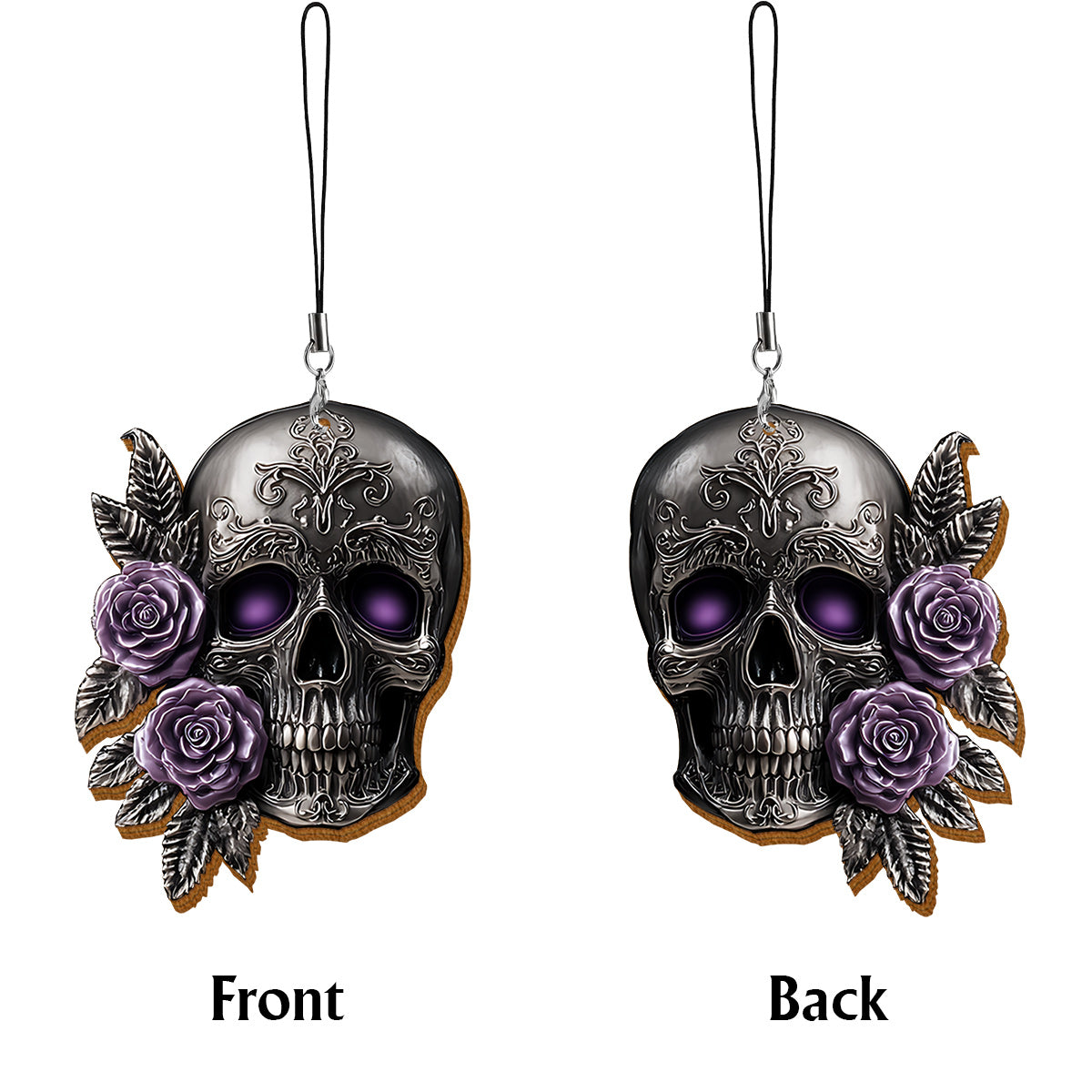 Skull And Roses - Personalized Skull Wallet Phone Case