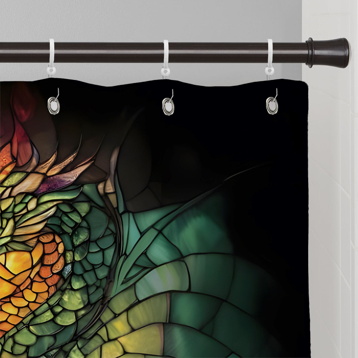 Ensemble de rideaux occultants personnalisés Dragons Fight -