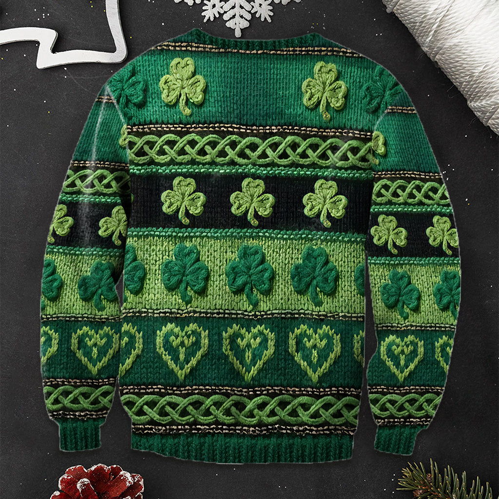 Lucky Shamrock - Personalized Irish Ugly Sweater