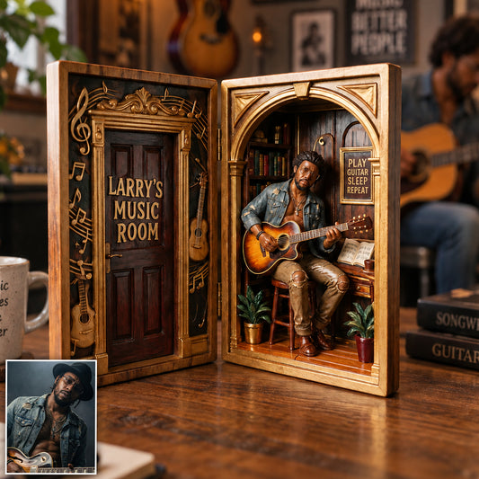My Music Room - Personalized Guitar Acrylic Diptych