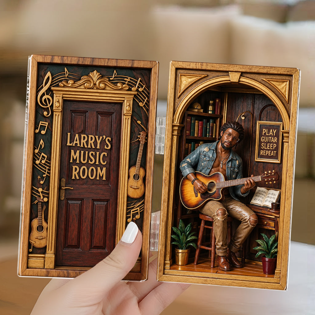 My Music Room - Personalized Guitar Acrylic Diptych