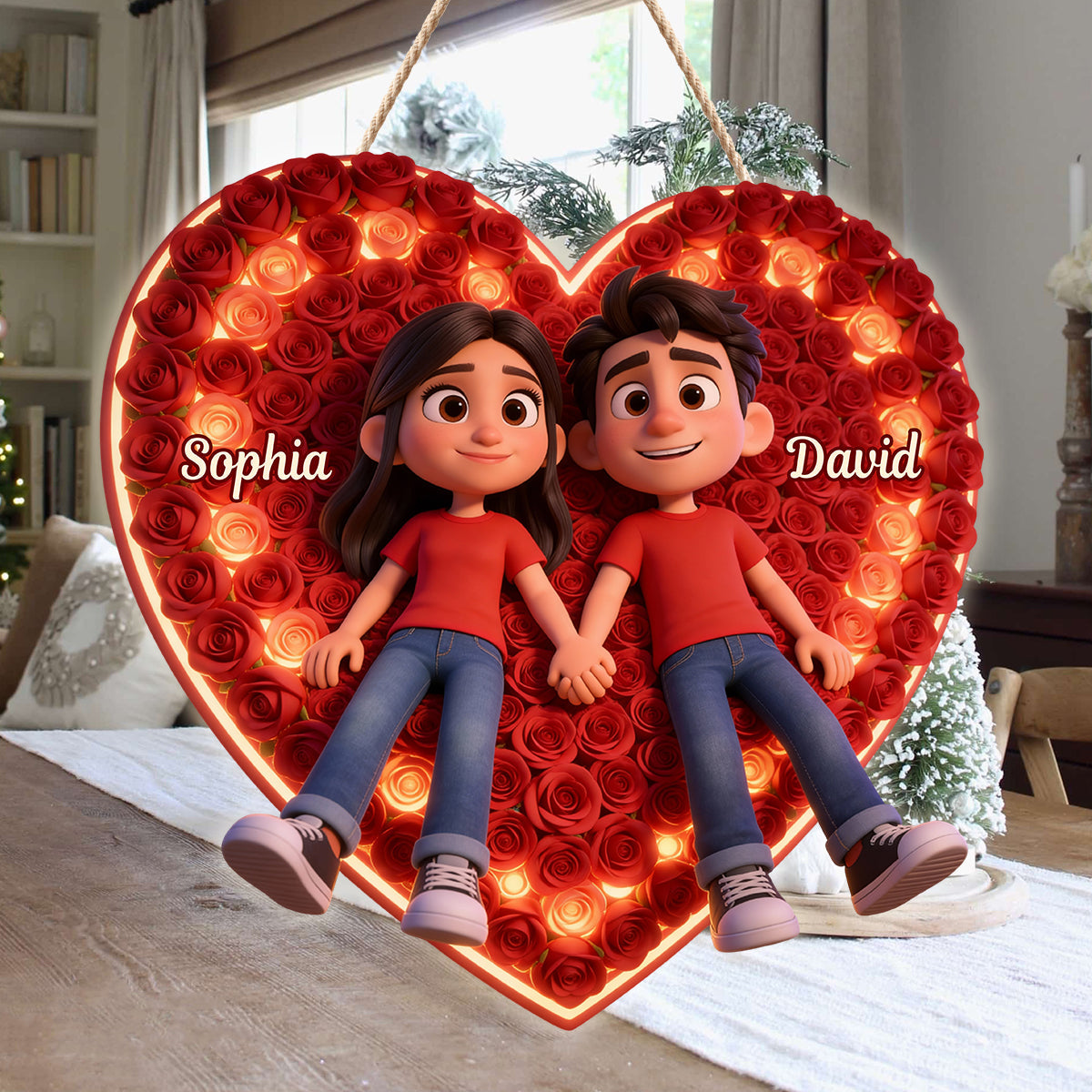 Any Photo Perfect Gift For Couple - Personalized Couple LED Light Acrylic Sign