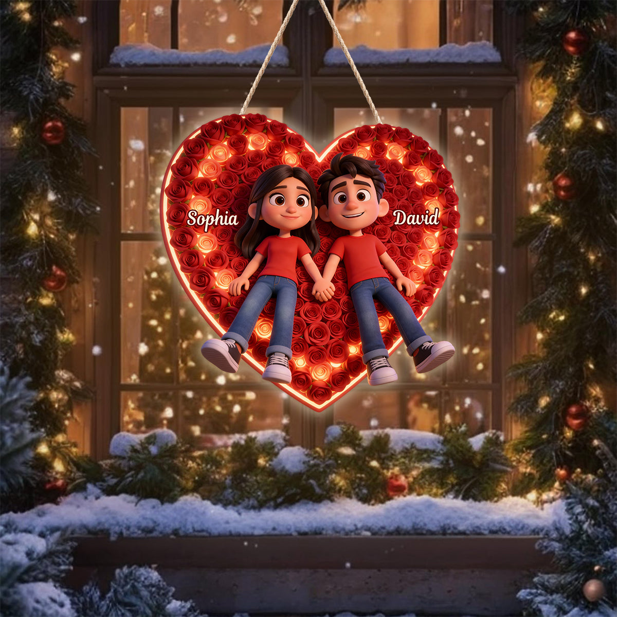 Any Photo Perfect Gift For Couple - Personalized Couple LED Light Acrylic Sign