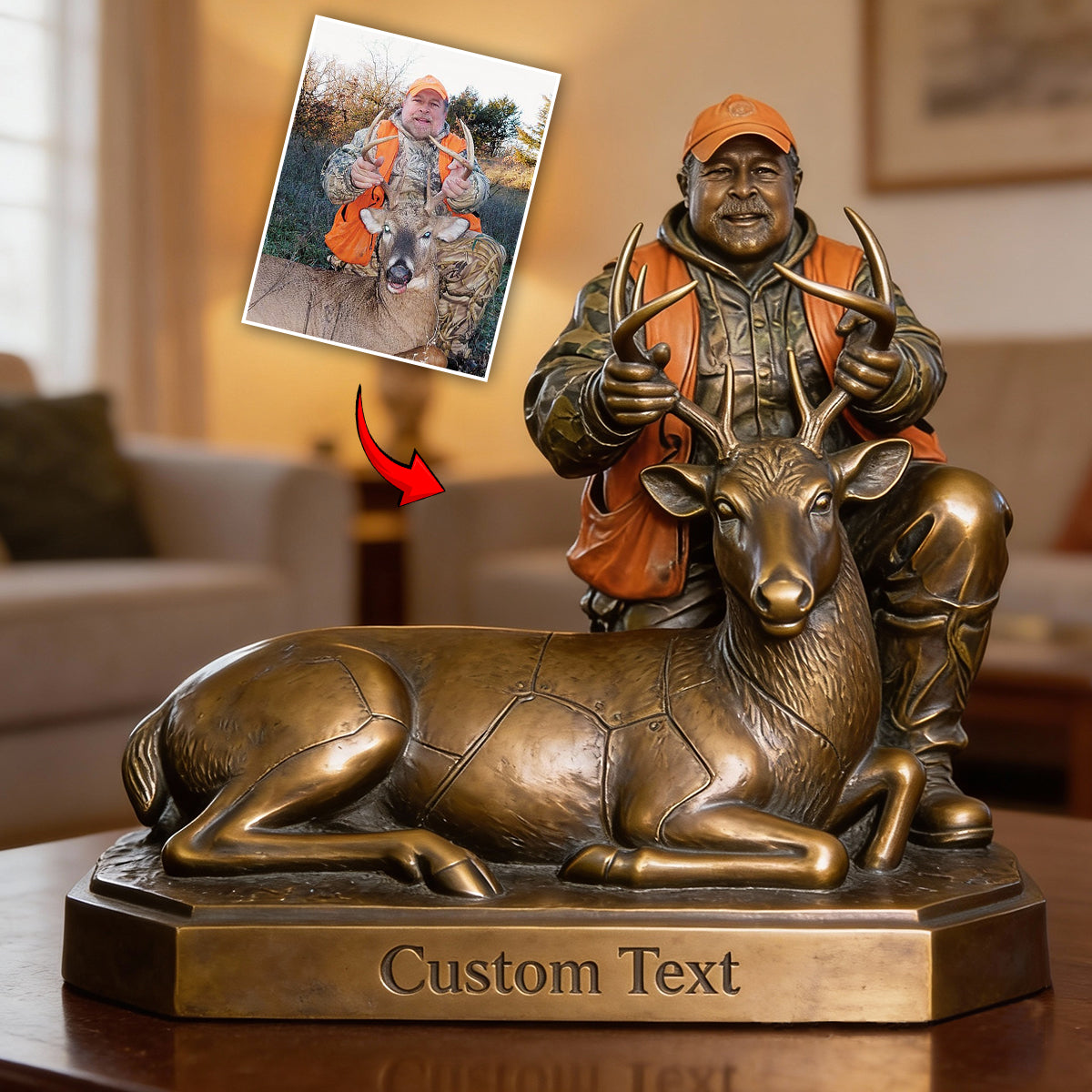 Liebe zur Jagd – Personalisierte Acrylplakette in individueller Jagdform