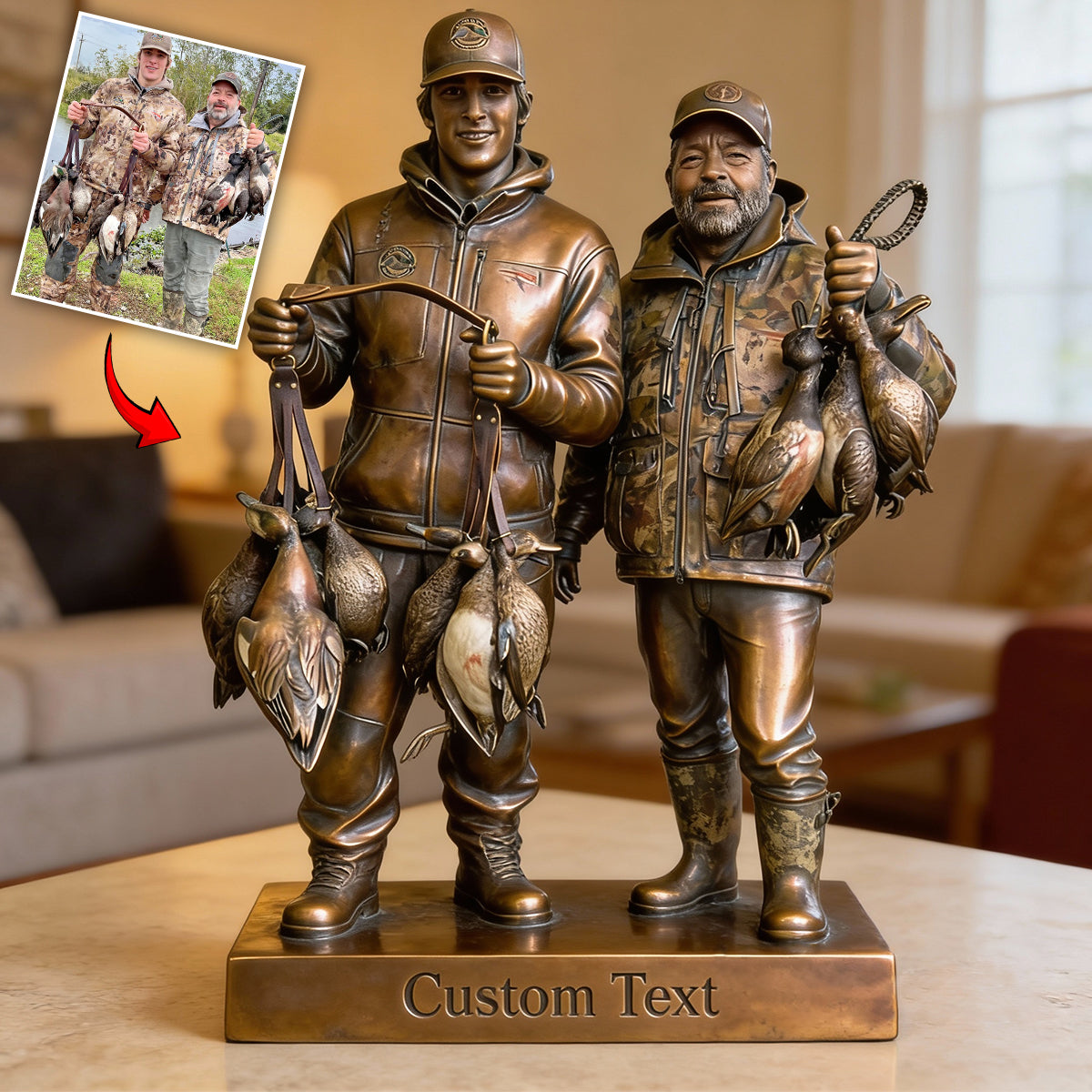 Liebe zur Jagd – Personalisierte Acrylplakette in individueller Jagdform