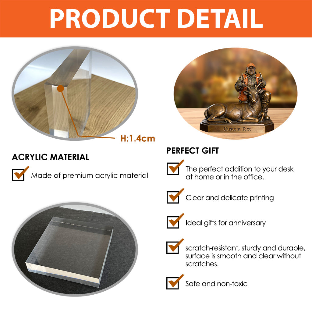 Liebe zur Jagd – Personalisierte Acrylplakette in individueller Jagdform